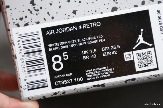Air White 4 CT8527-100 Oreo (2021) Jordan Retro CT8527-100 1006
